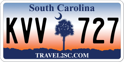 SC license plate KVV727