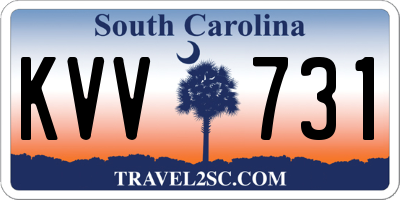 SC license plate KVV731