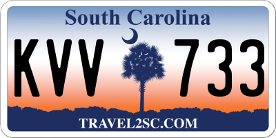 SC license plate KVV733