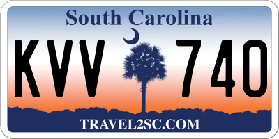 SC license plate KVV740