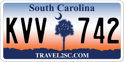 SC license plate KVV742