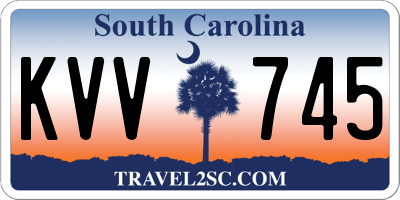 SC license plate KVV745