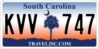 SC license plate KVV747