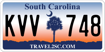 SC license plate KVV748
