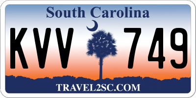 SC license plate KVV749