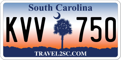 SC license plate KVV750