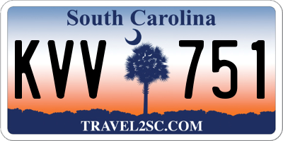 SC license plate KVV751