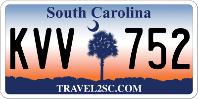 SC license plate KVV752