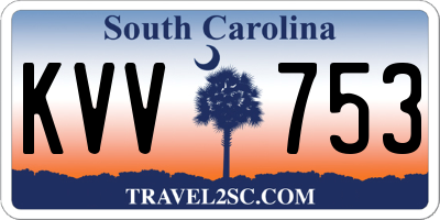 SC license plate KVV753