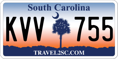 SC license plate KVV755