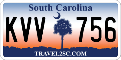 SC license plate KVV756