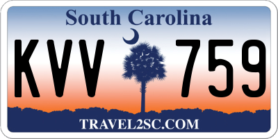 SC license plate KVV759