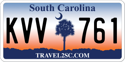 SC license plate KVV761