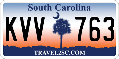 SC license plate KVV763