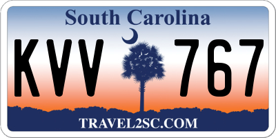 SC license plate KVV767