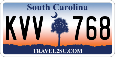 SC license plate KVV768