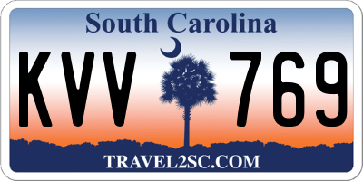 SC license plate KVV769