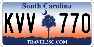 SC license plate KVV770