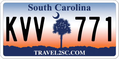 SC license plate KVV771