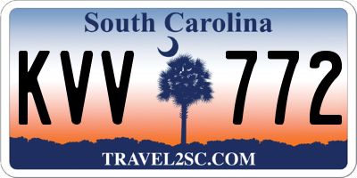 SC license plate KVV772
