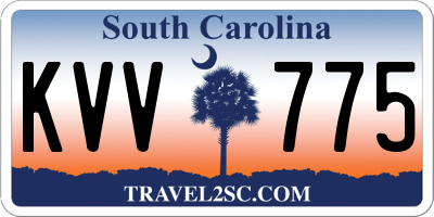 SC license plate KVV775