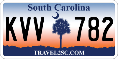 SC license plate KVV782