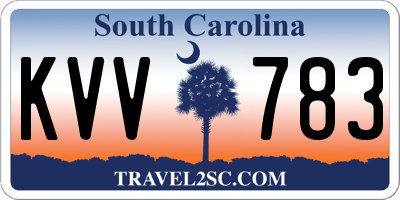 SC license plate KVV783