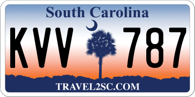 SC license plate KVV787