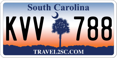 SC license plate KVV788