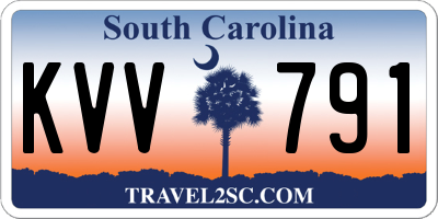 SC license plate KVV791