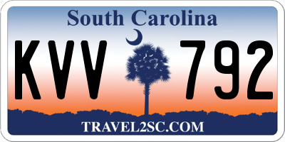 SC license plate KVV792