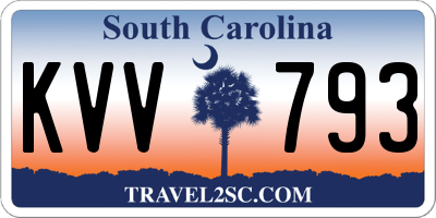 SC license plate KVV793