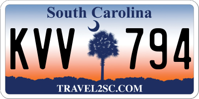 SC license plate KVV794