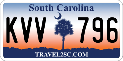SC license plate KVV796
