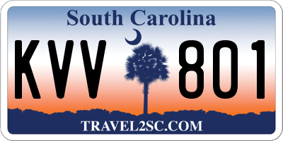 SC license plate KVV801