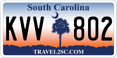 SC license plate KVV802