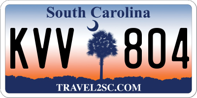 SC license plate KVV804