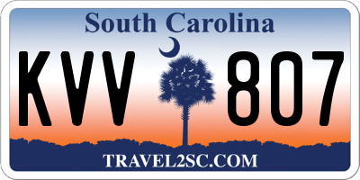 SC license plate KVV807