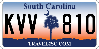 SC license plate KVV810