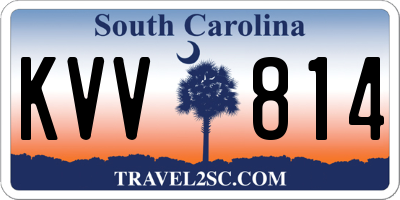 SC license plate KVV814