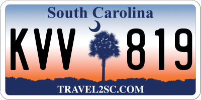 SC license plate KVV819