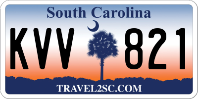 SC license plate KVV821