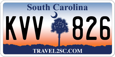 SC license plate KVV826