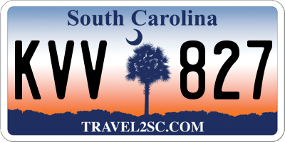 SC license plate KVV827