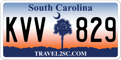 SC license plate KVV829