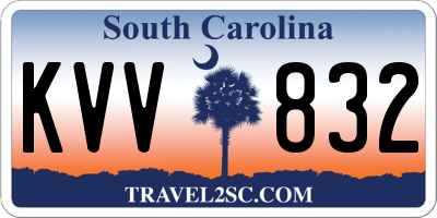 SC license plate KVV832
