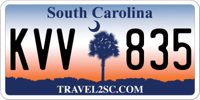 SC license plate KVV835