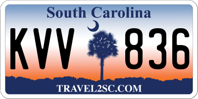 SC license plate KVV836