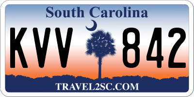 SC license plate KVV842