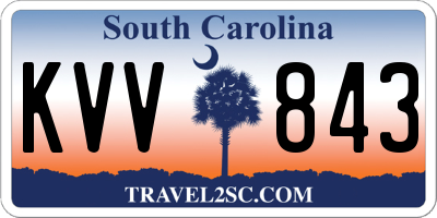 SC license plate KVV843